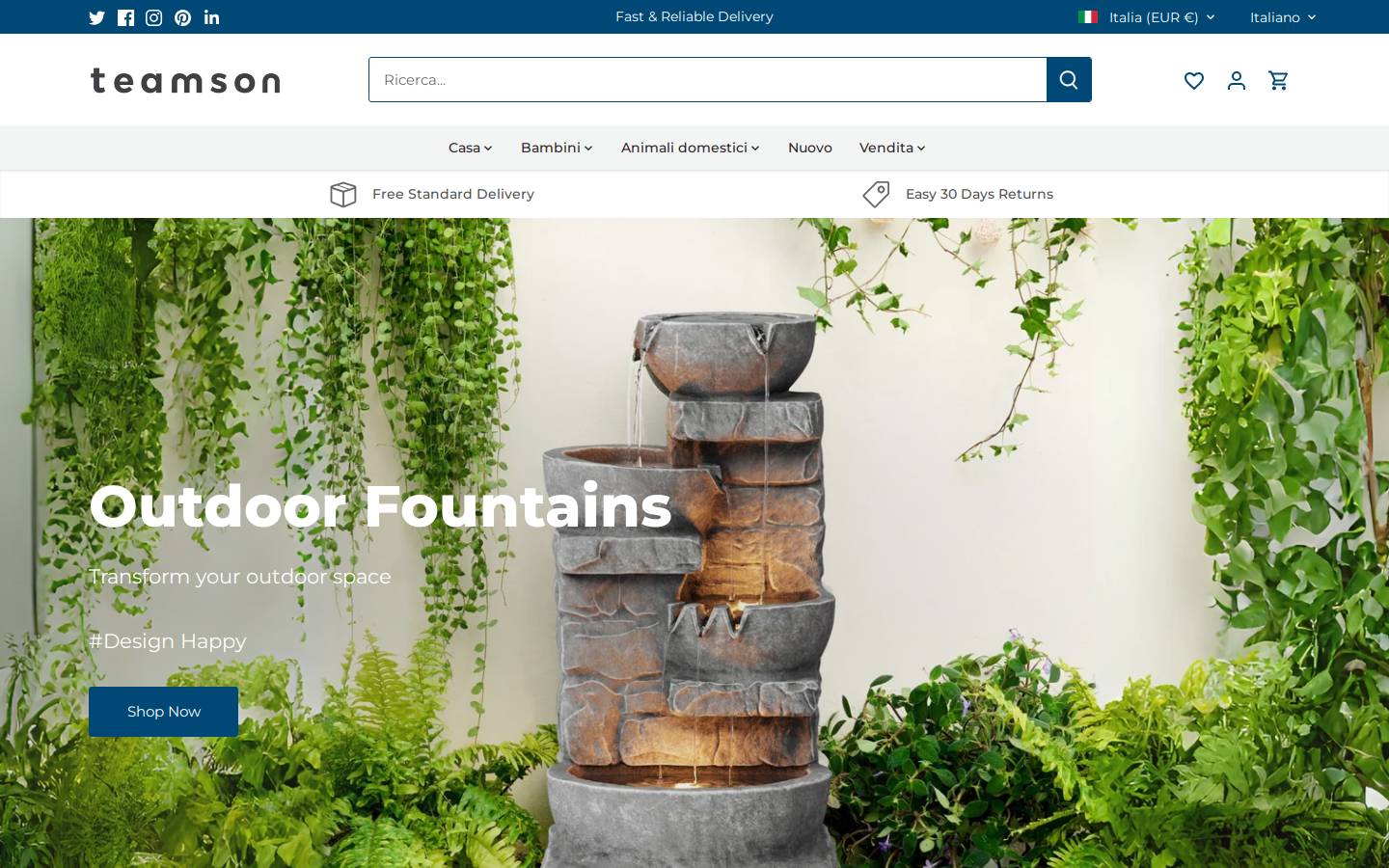 Teamson homepage screenshot