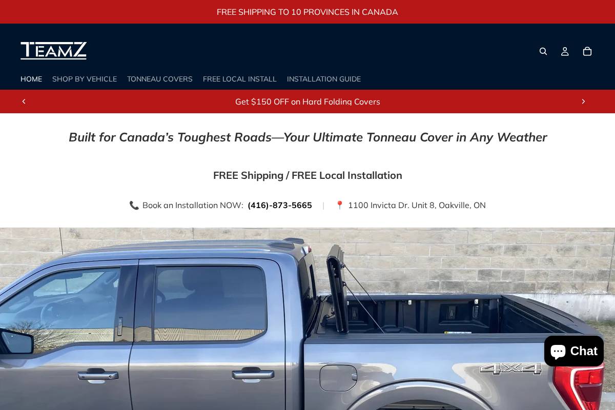 Teamzauto homepage screenshot