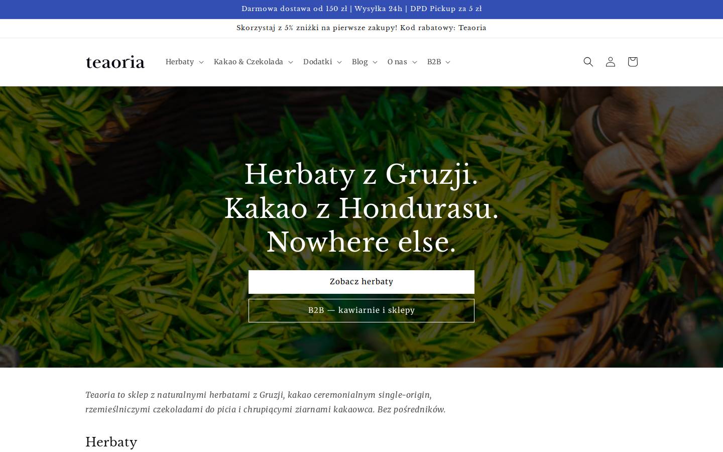 teaoria.com homepage screenshot