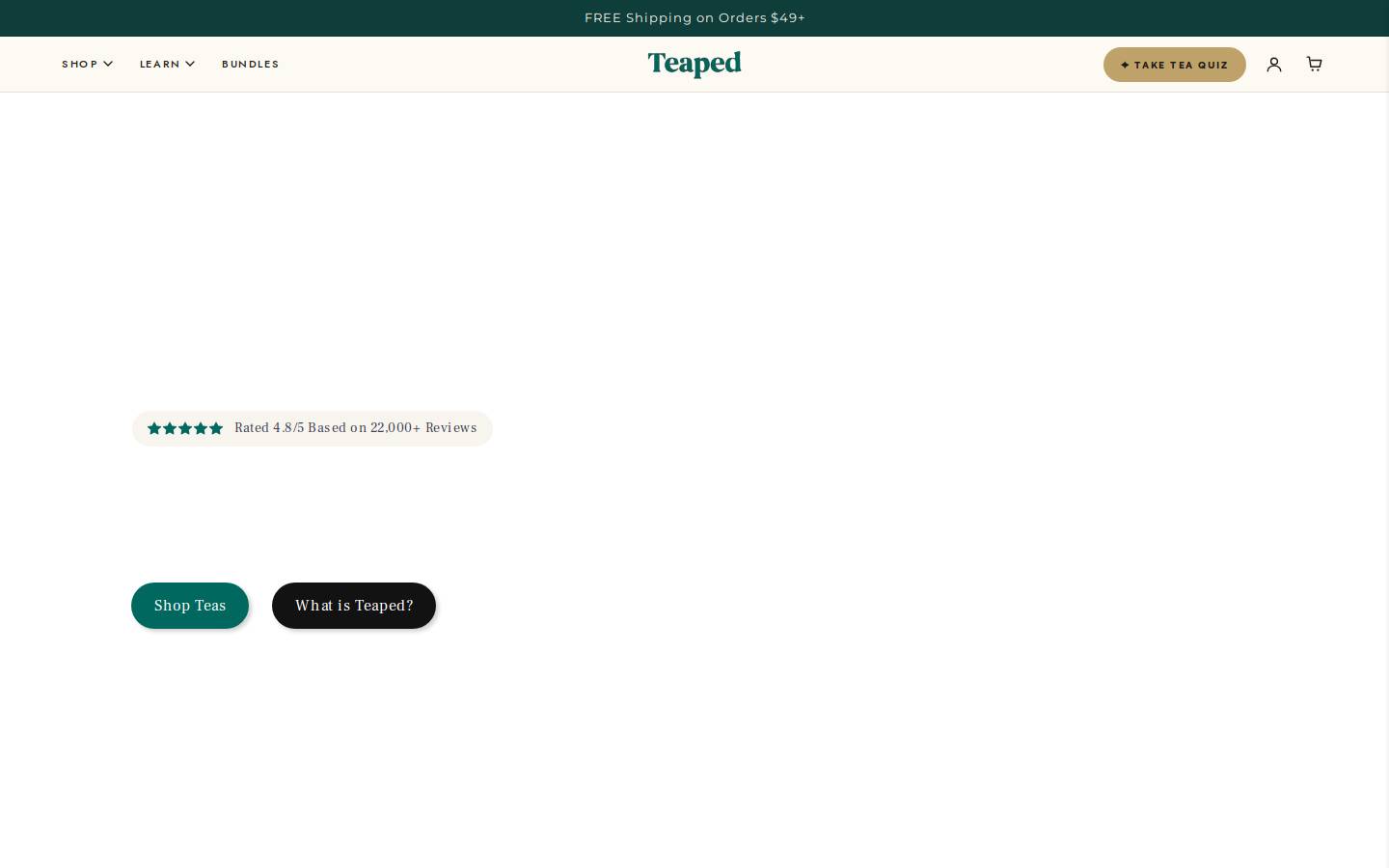 teaped.com homepage screenshot