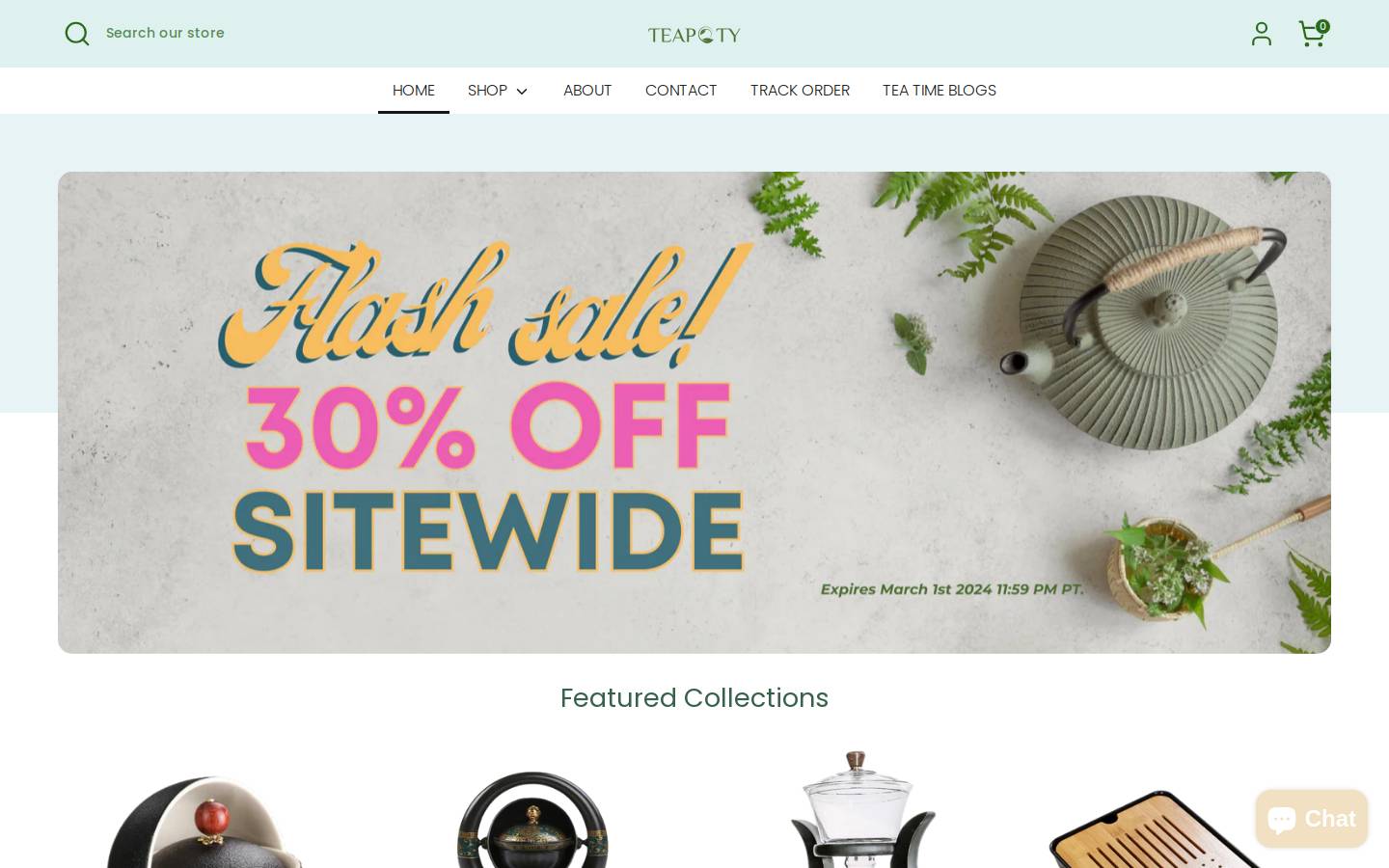 teapoty.com homepage screenshot