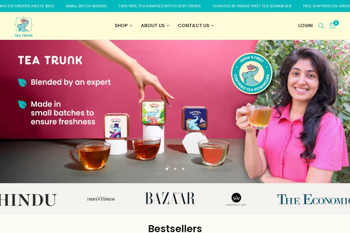 teatrunk.com homepage screenshot