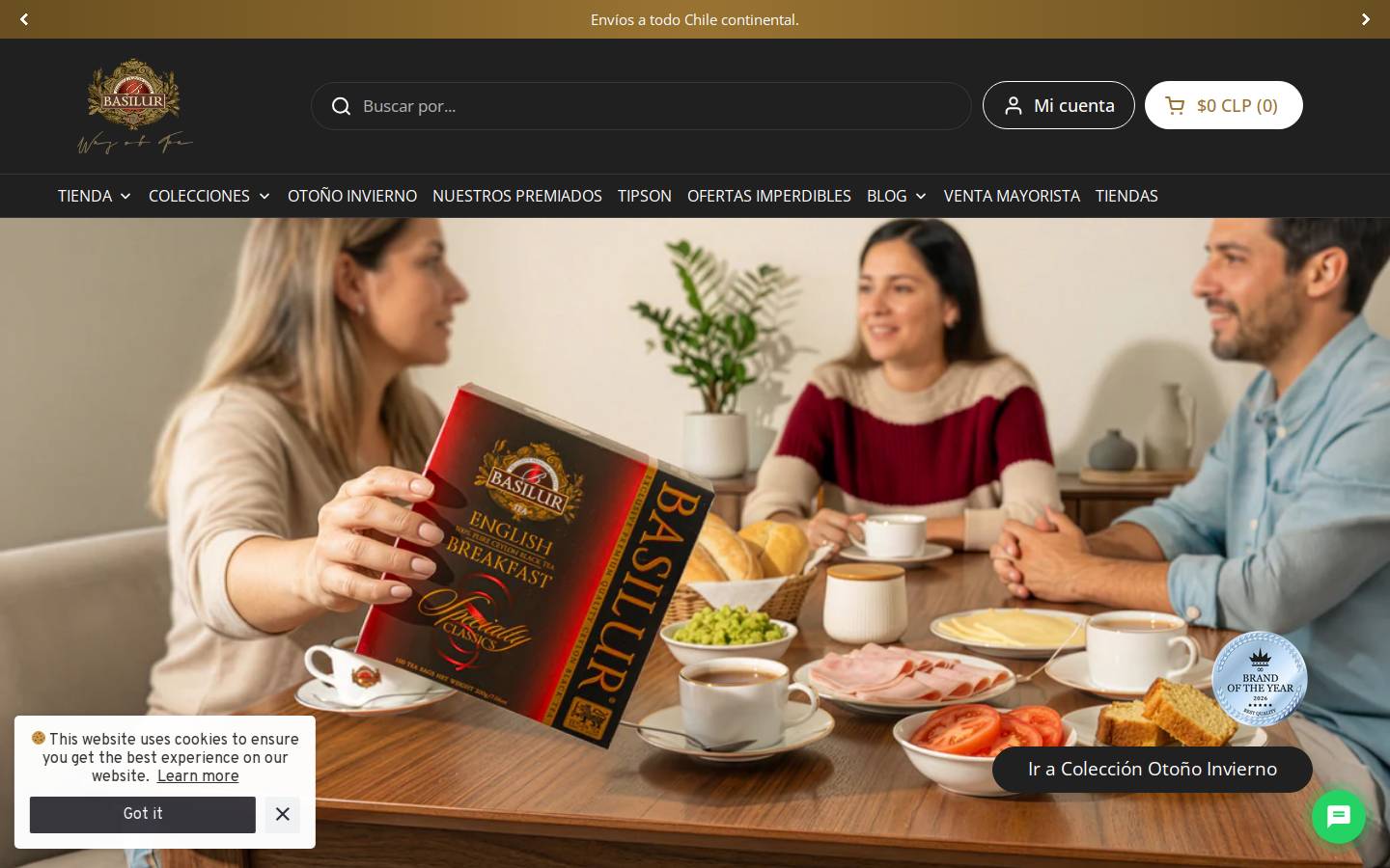 tebasilur.cl homepage screenshot