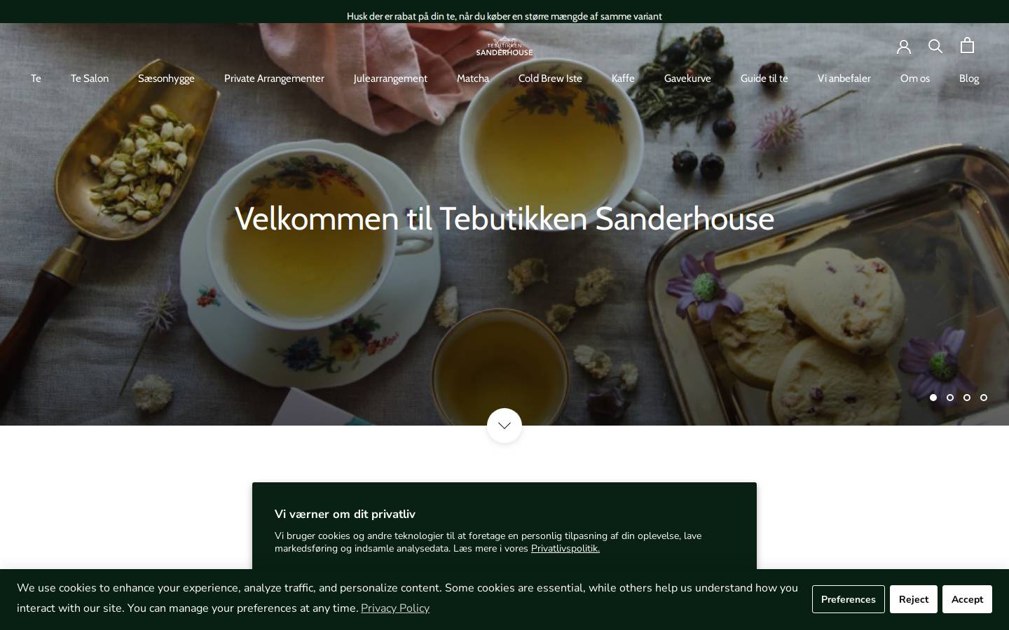 Tebutikken homepage screenshot