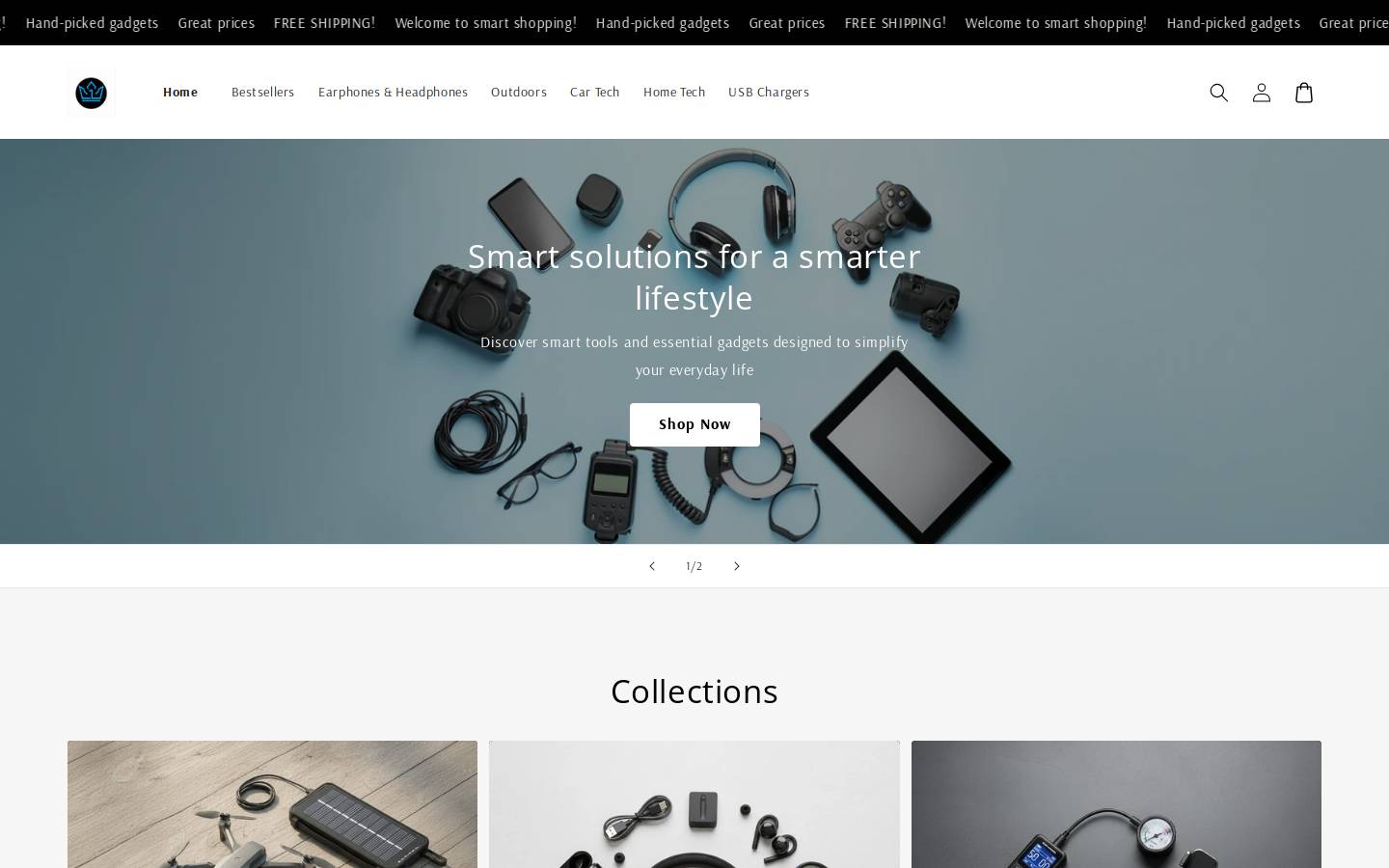 tech-one.shop homepage screenshot