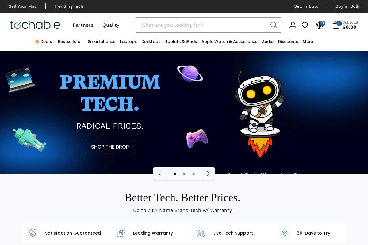 techable.com homepage screenshot
