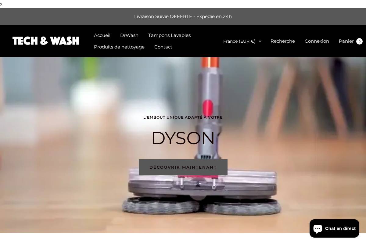 Techandwash homepage screenshot