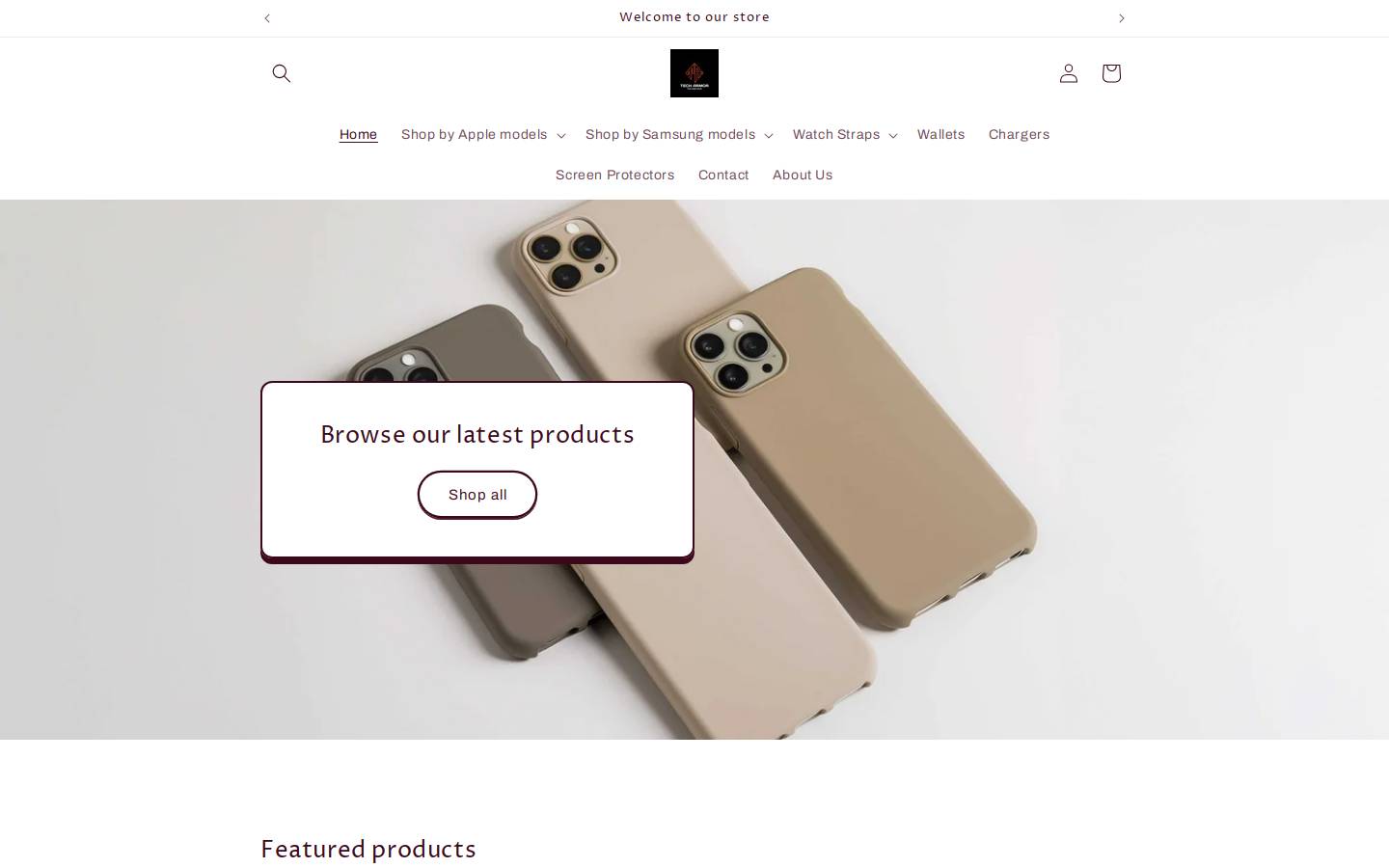 Tech Armor homepage screenshot