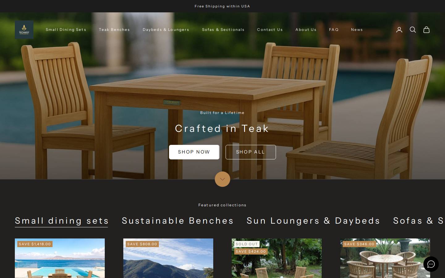 technestoutdoors.com homepage screenshot