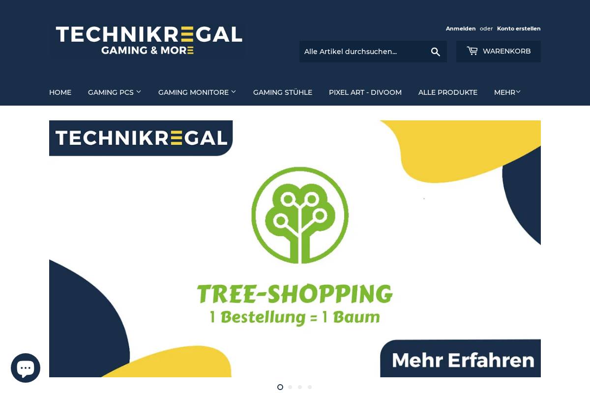 Technikregal homepage screenshot