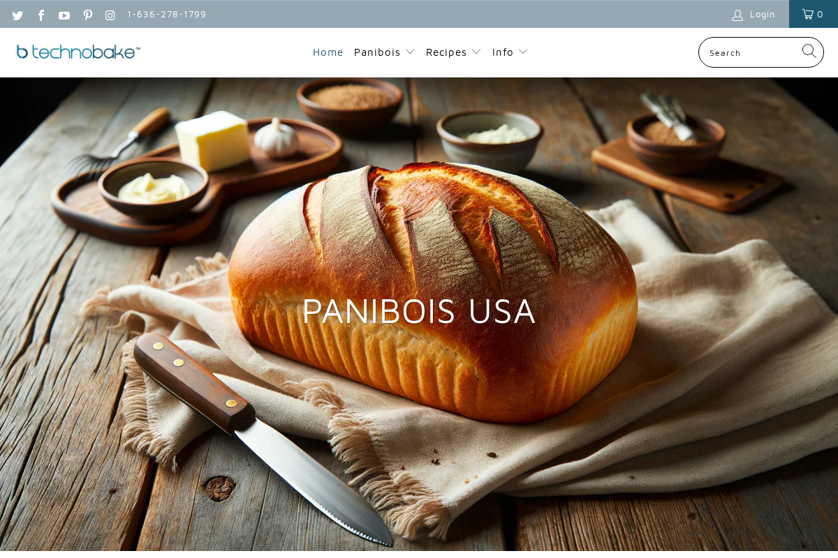 Technobake homepage screenshot