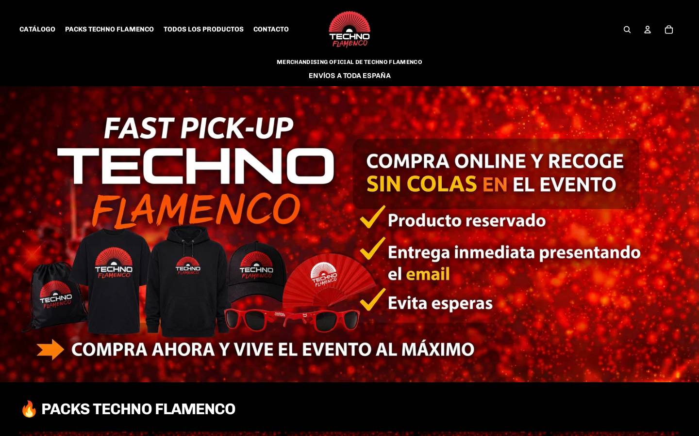 technoflamencomerchoficial.com homepage screenshot