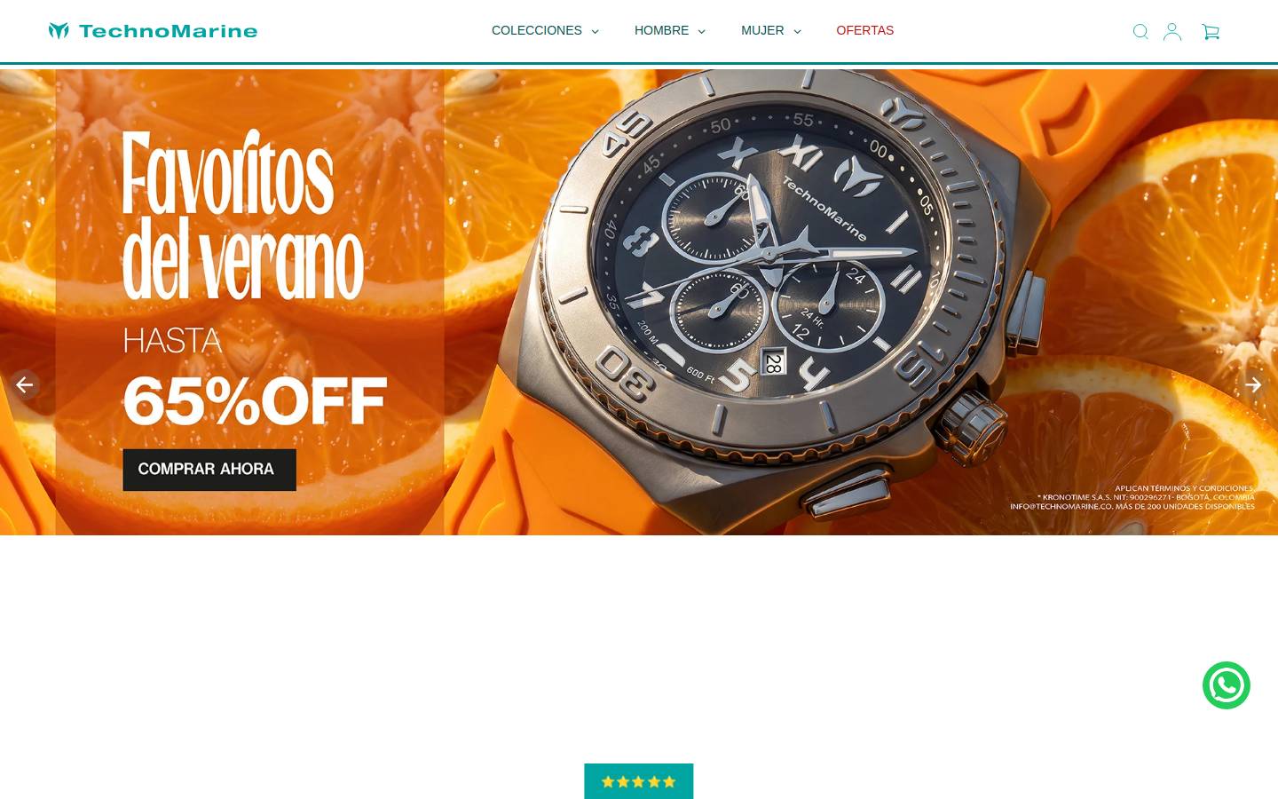 Technomarine homepage screenshot