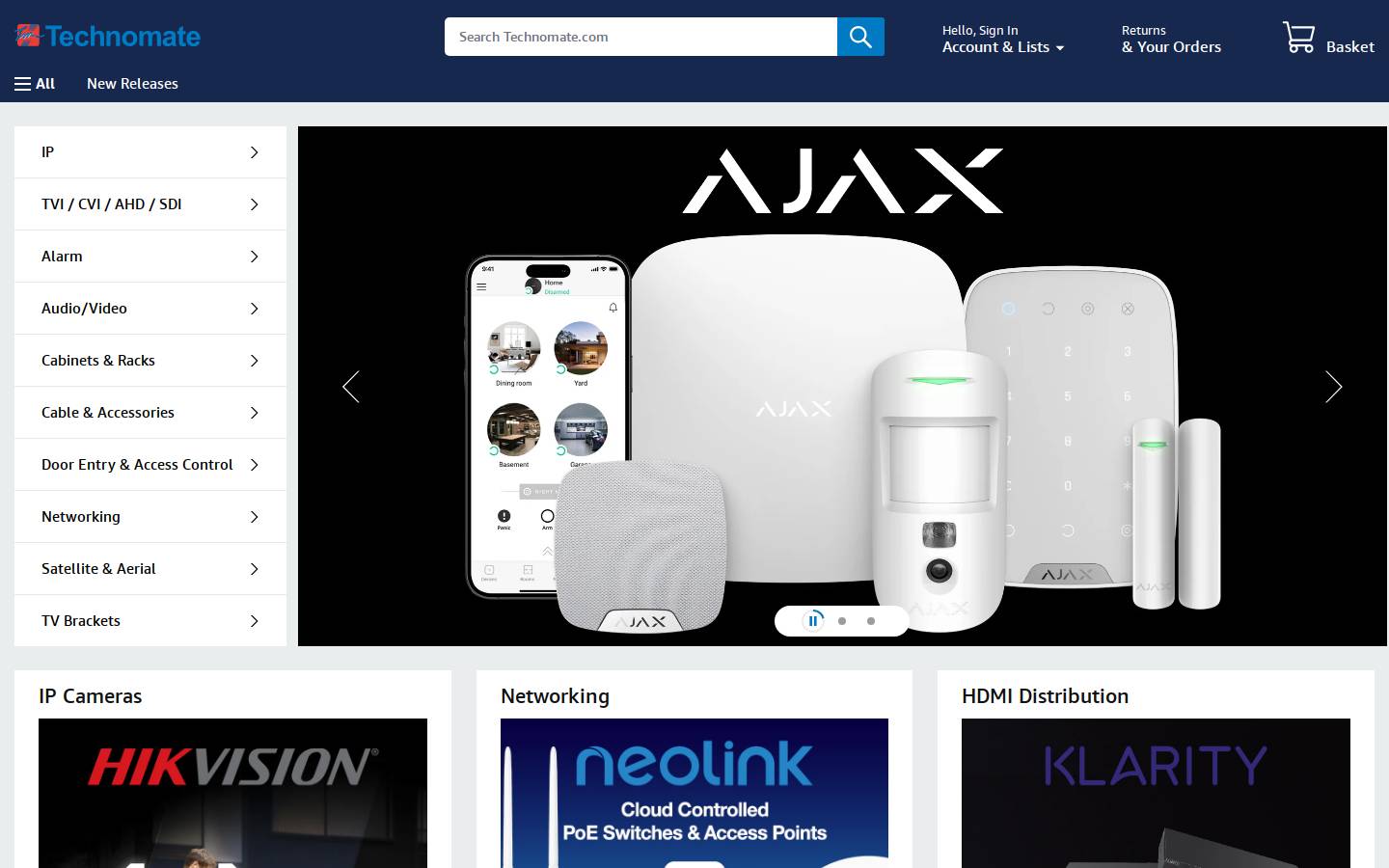 Technomate homepage screenshot