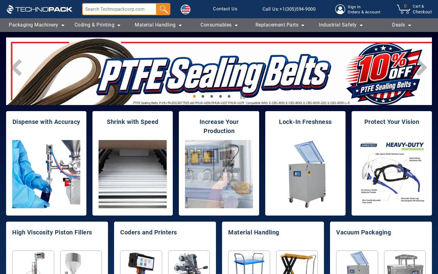 technopackcorp.com homepage screenshot