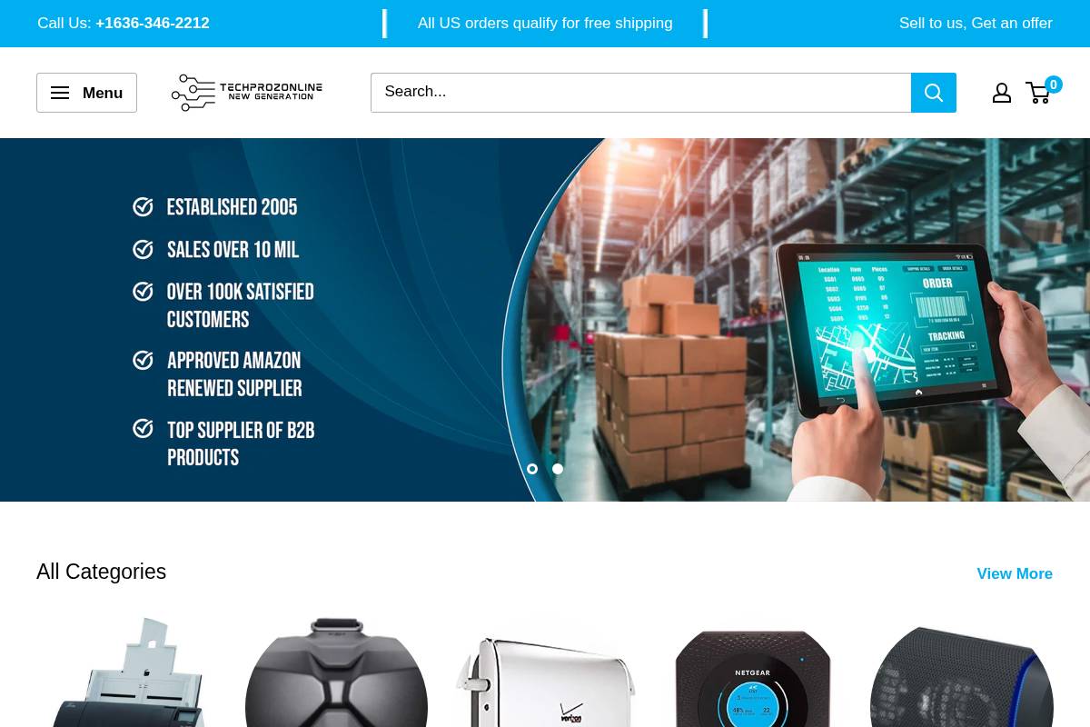 techprozonline.com homepage screenshot