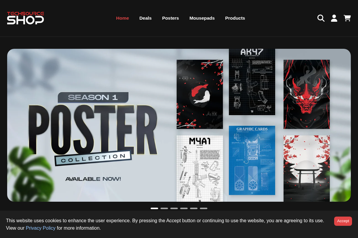 Techsource Shop homepage screenshot