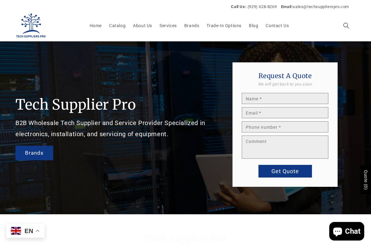 techsupplierspro.com homepage screenshot