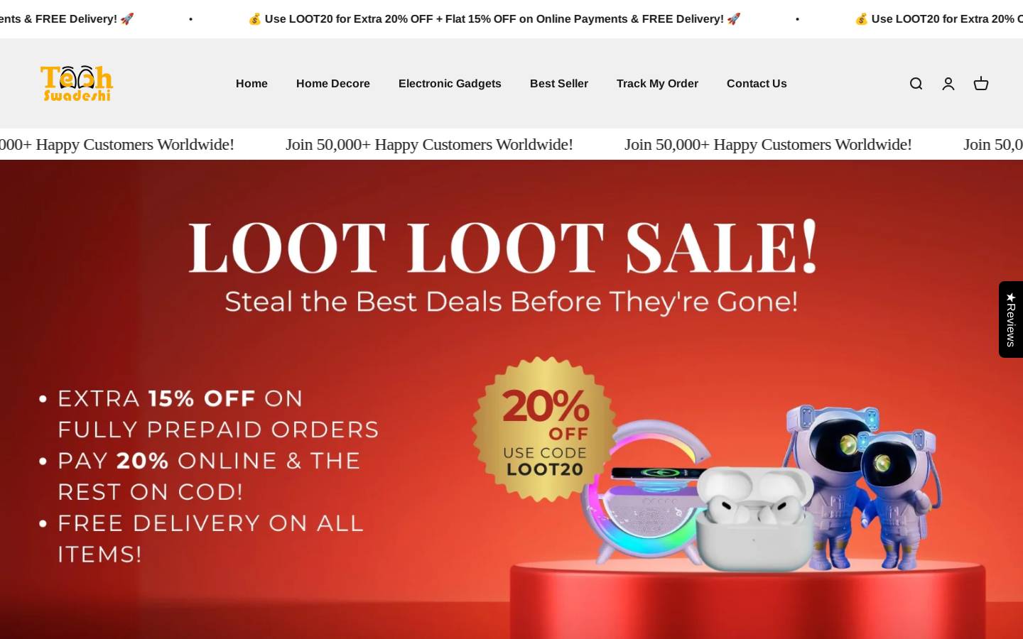 techswadeshi.com homepage screenshot
