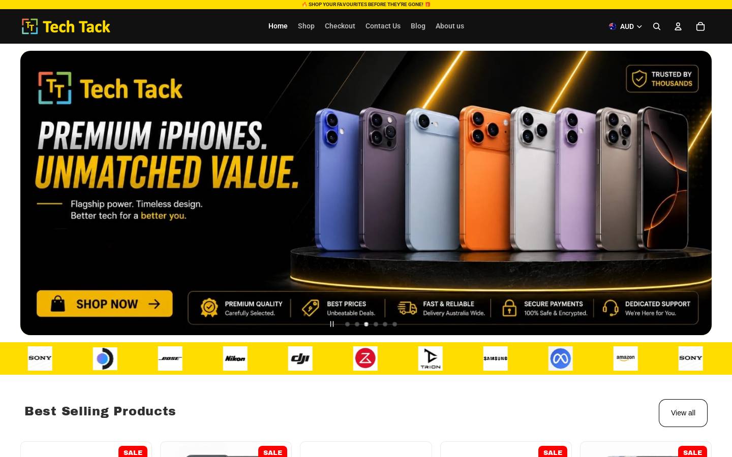 techtack.com.au homepage screenshot