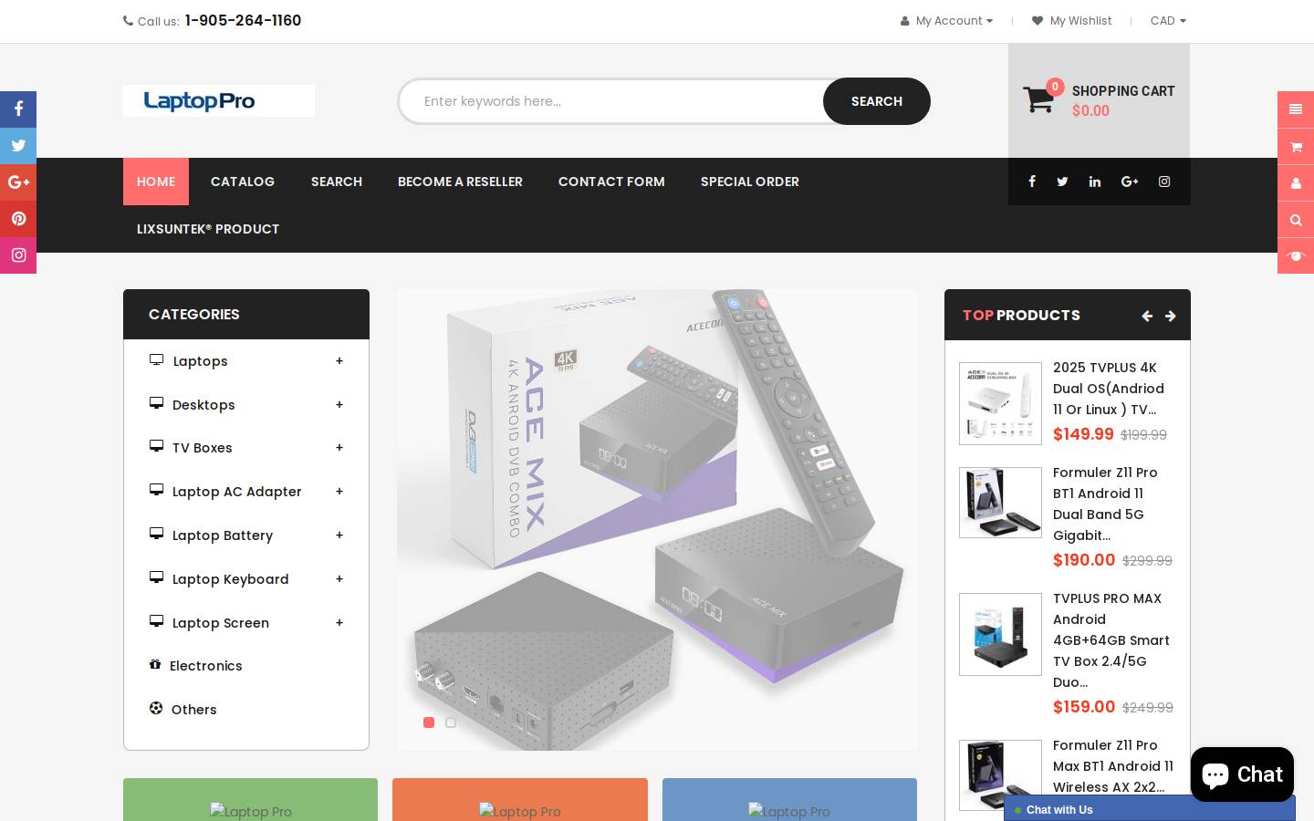 techtech.ca homepage screenshot