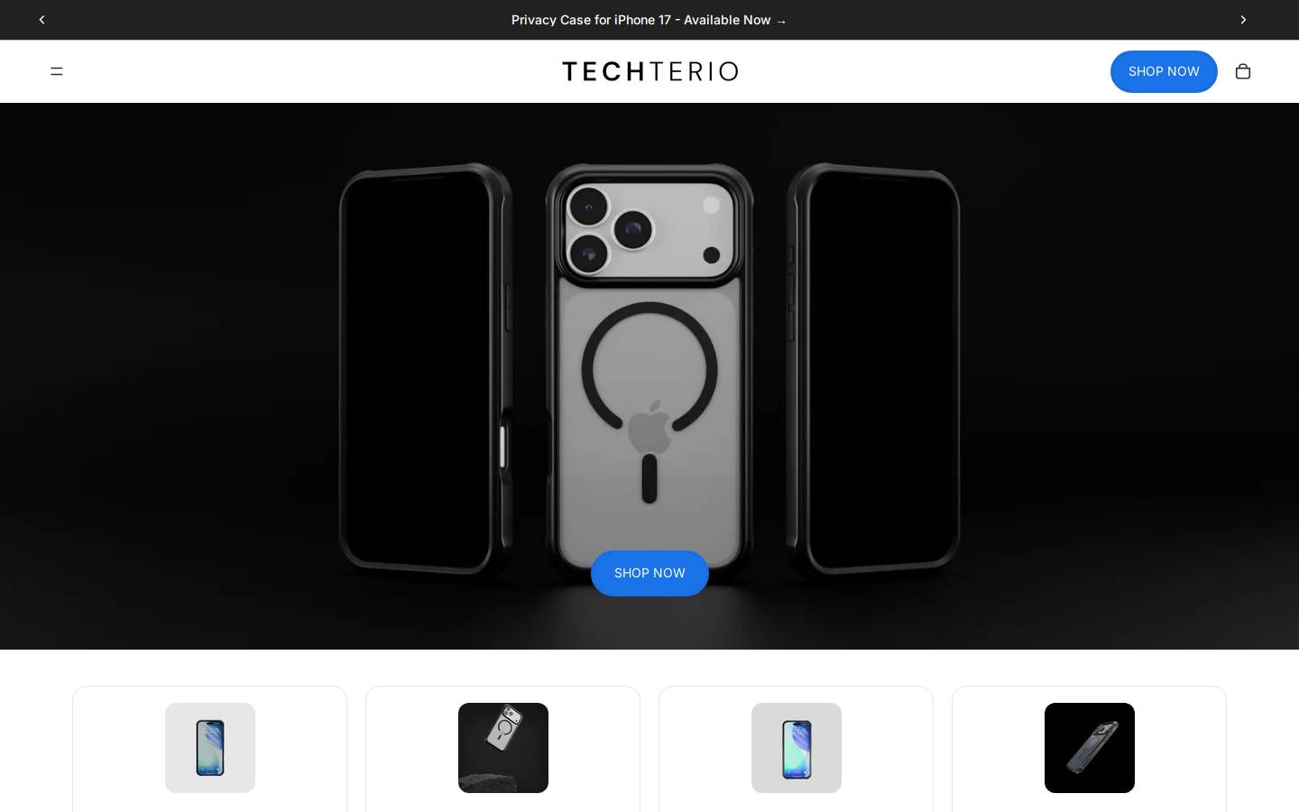 Techterio homepage screenshot