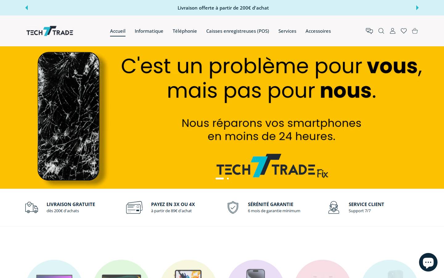 techtrade.fr homepage screenshot