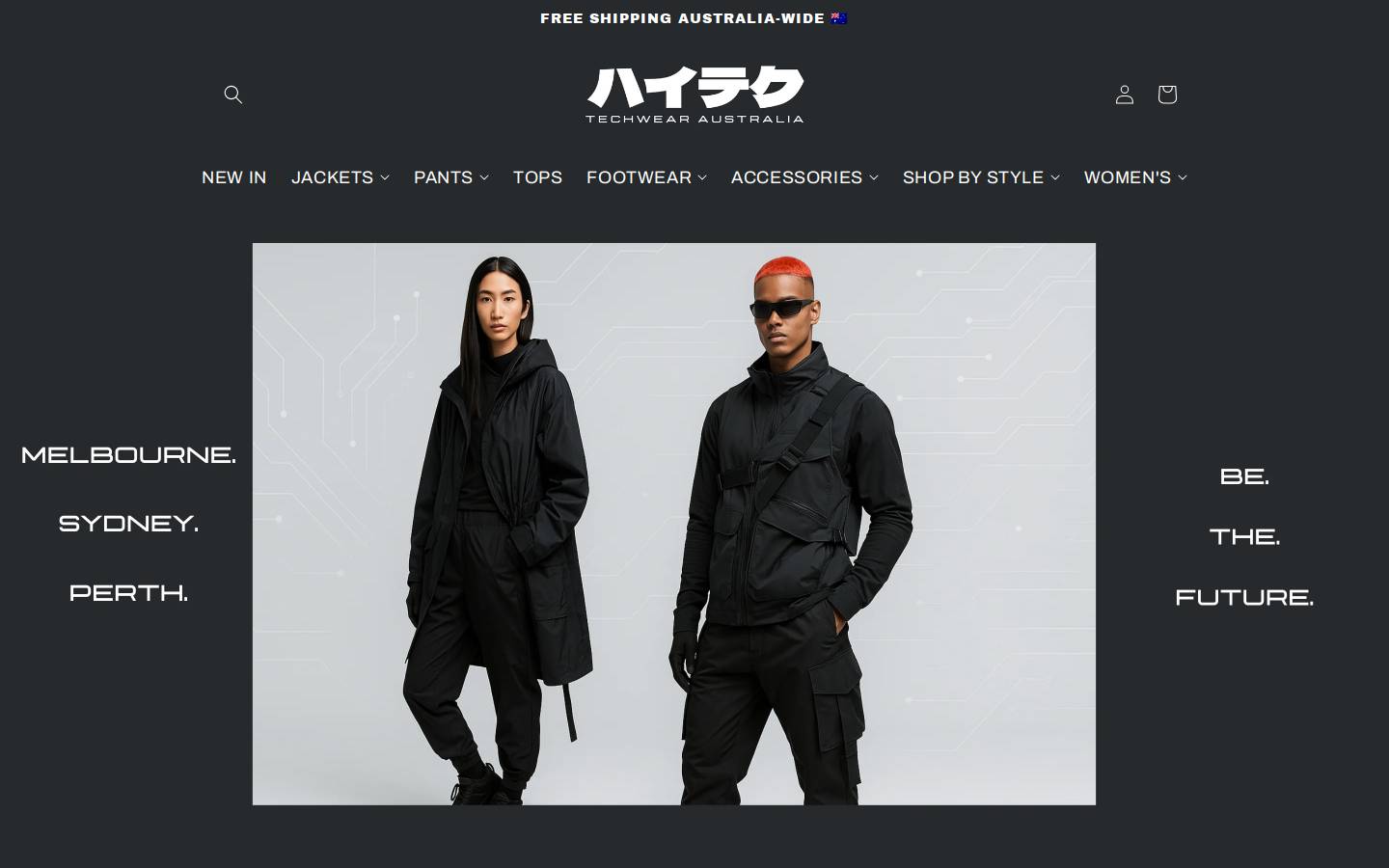 techwear-australia.com homepage screenshot