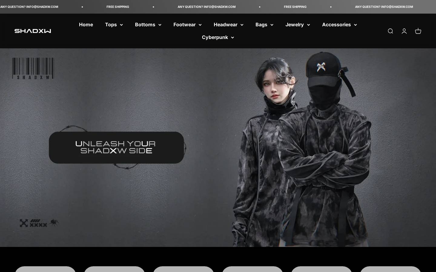 Techwear Outfits homepage screenshot