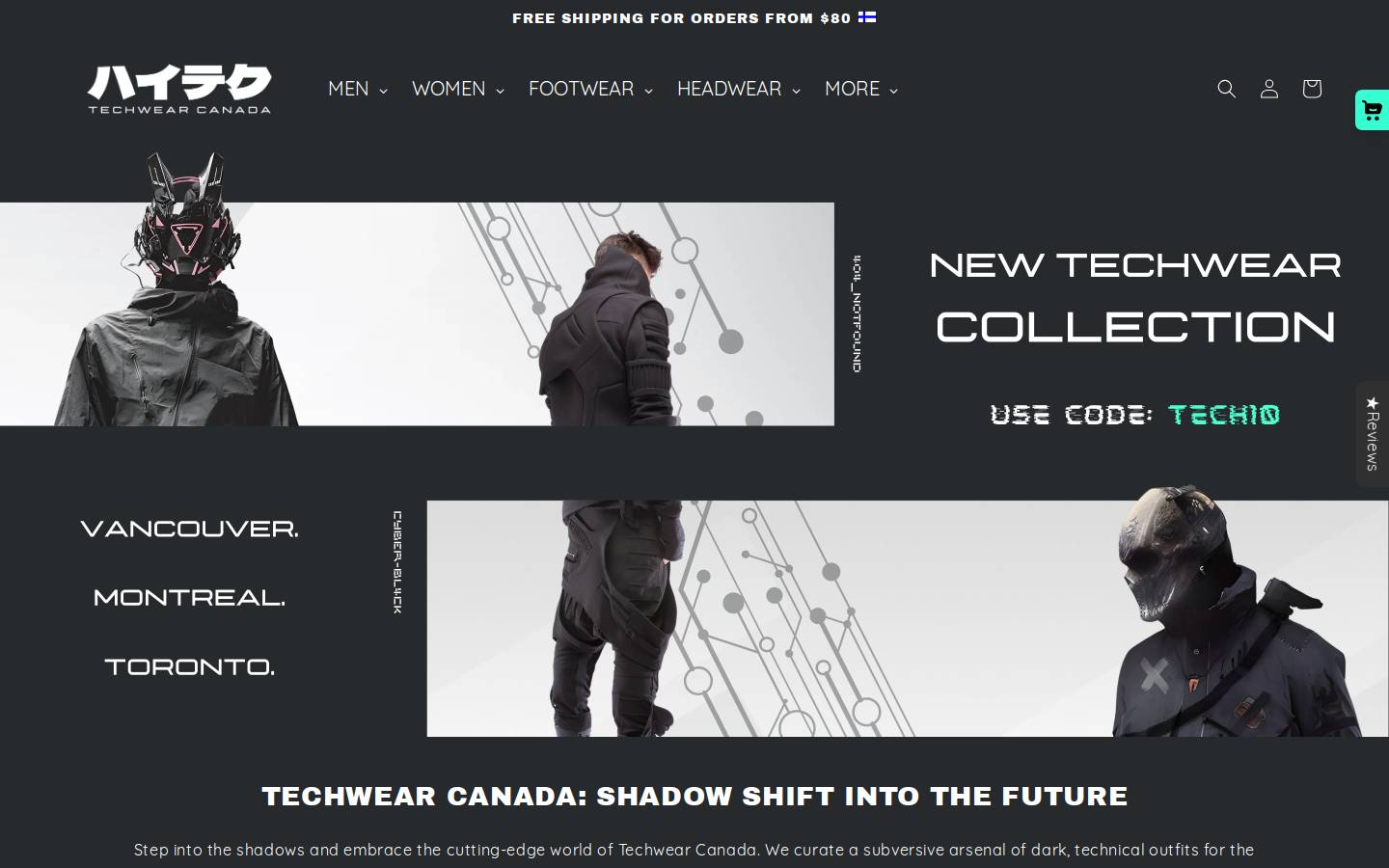 techwearcanada.com homepage screenshot