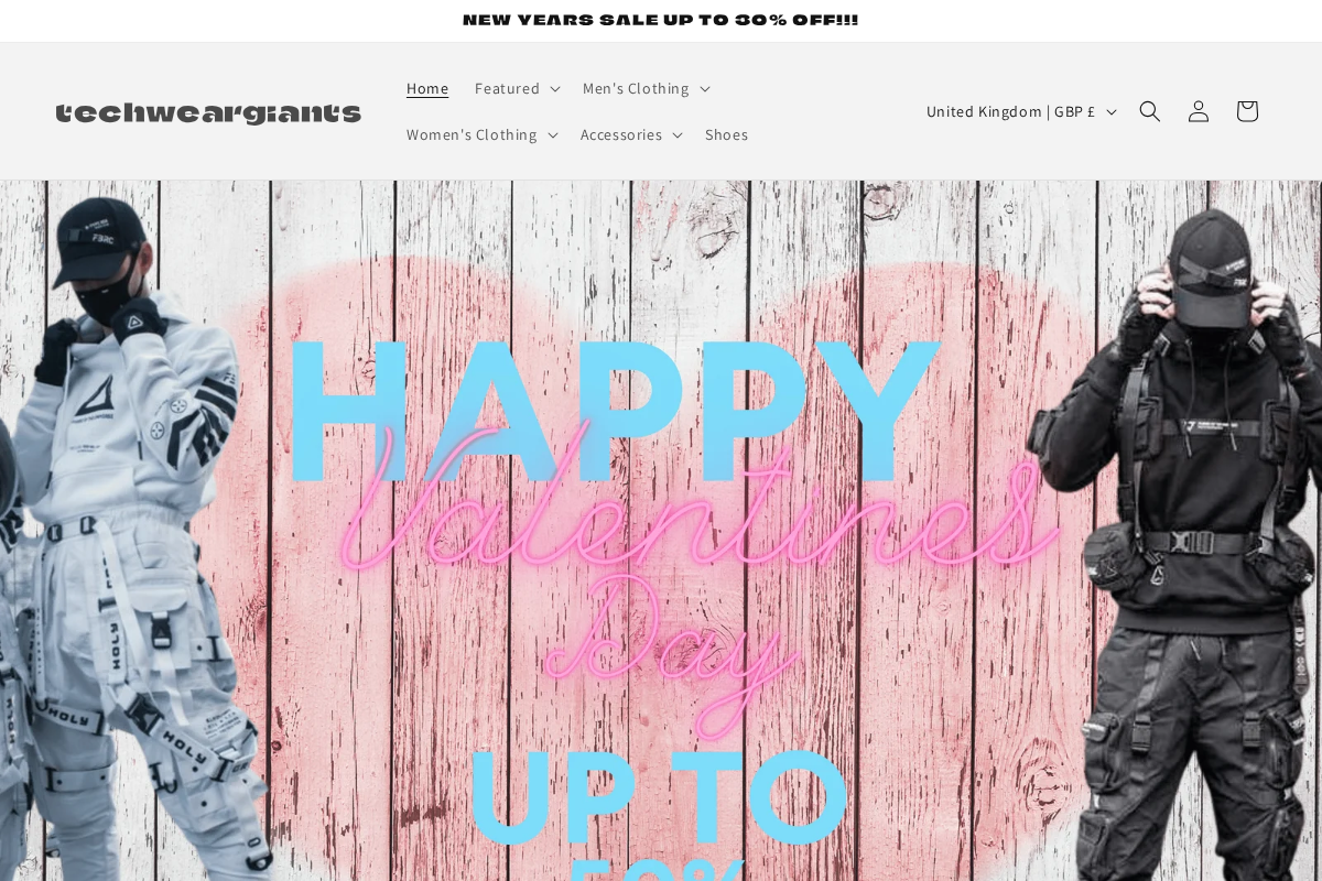 Techweargiant homepage screenshot