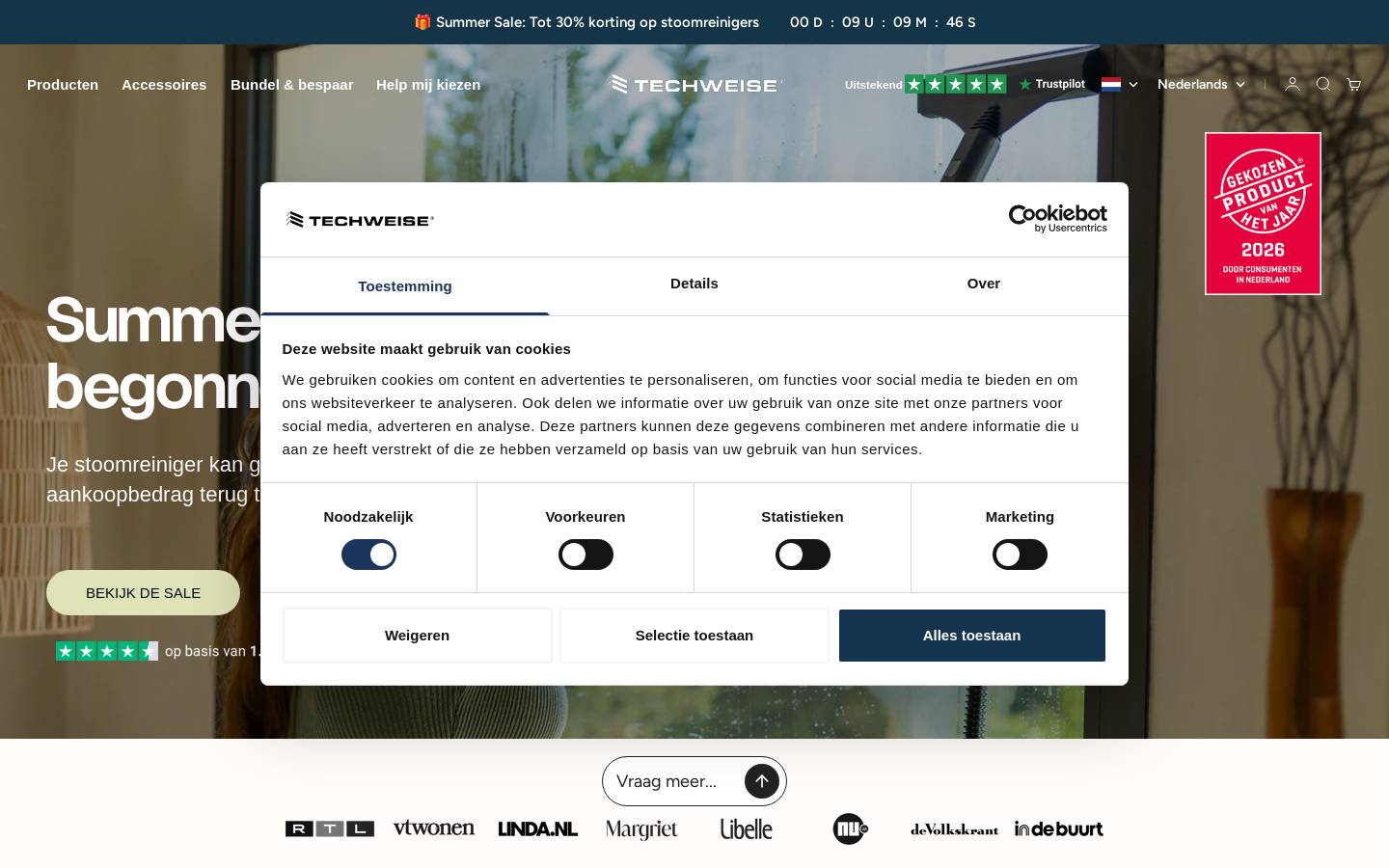 Techweise homepage screenshot