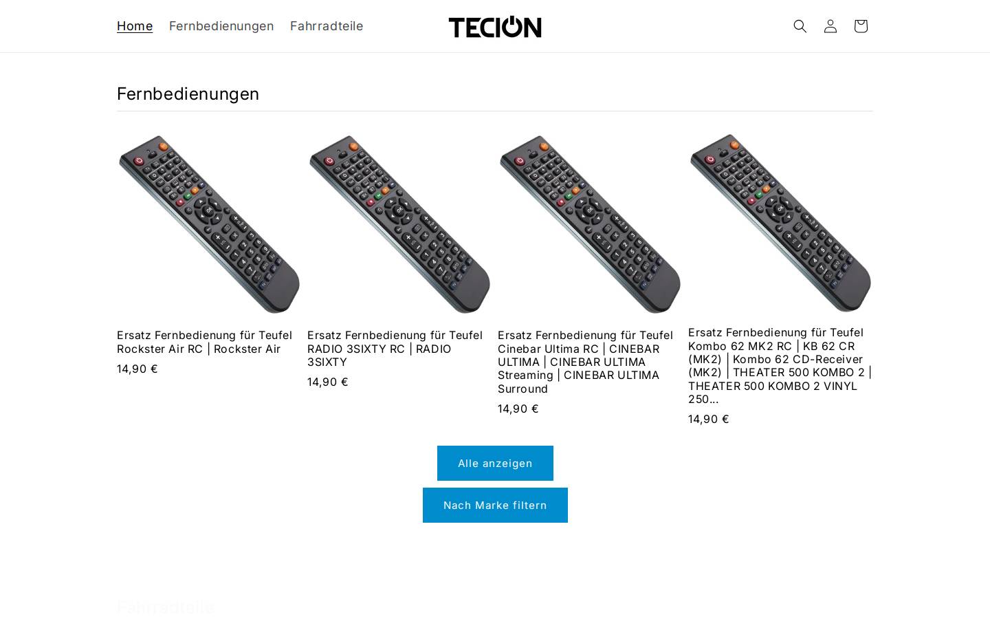 tecion.de homepage screenshot