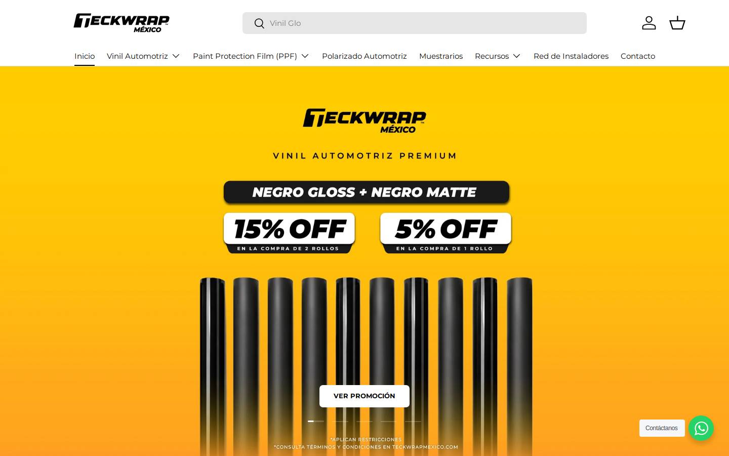 teckwrapmexico.com homepage screenshot