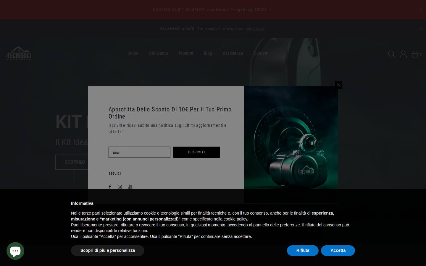 tecnobicielettrica.com homepage screenshot