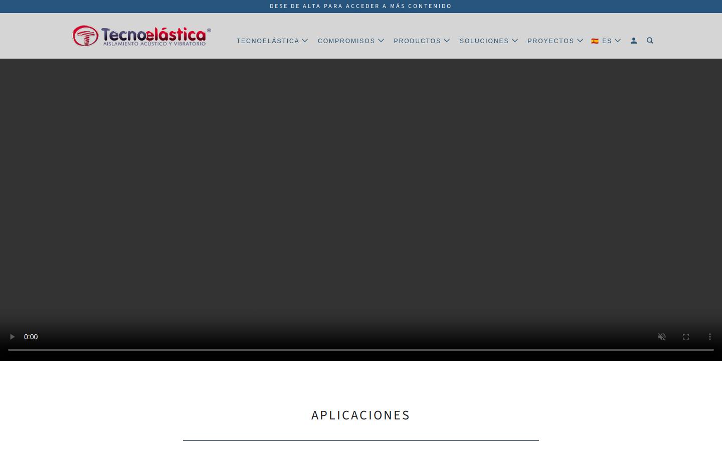tecnoelastica.com homepage screenshot