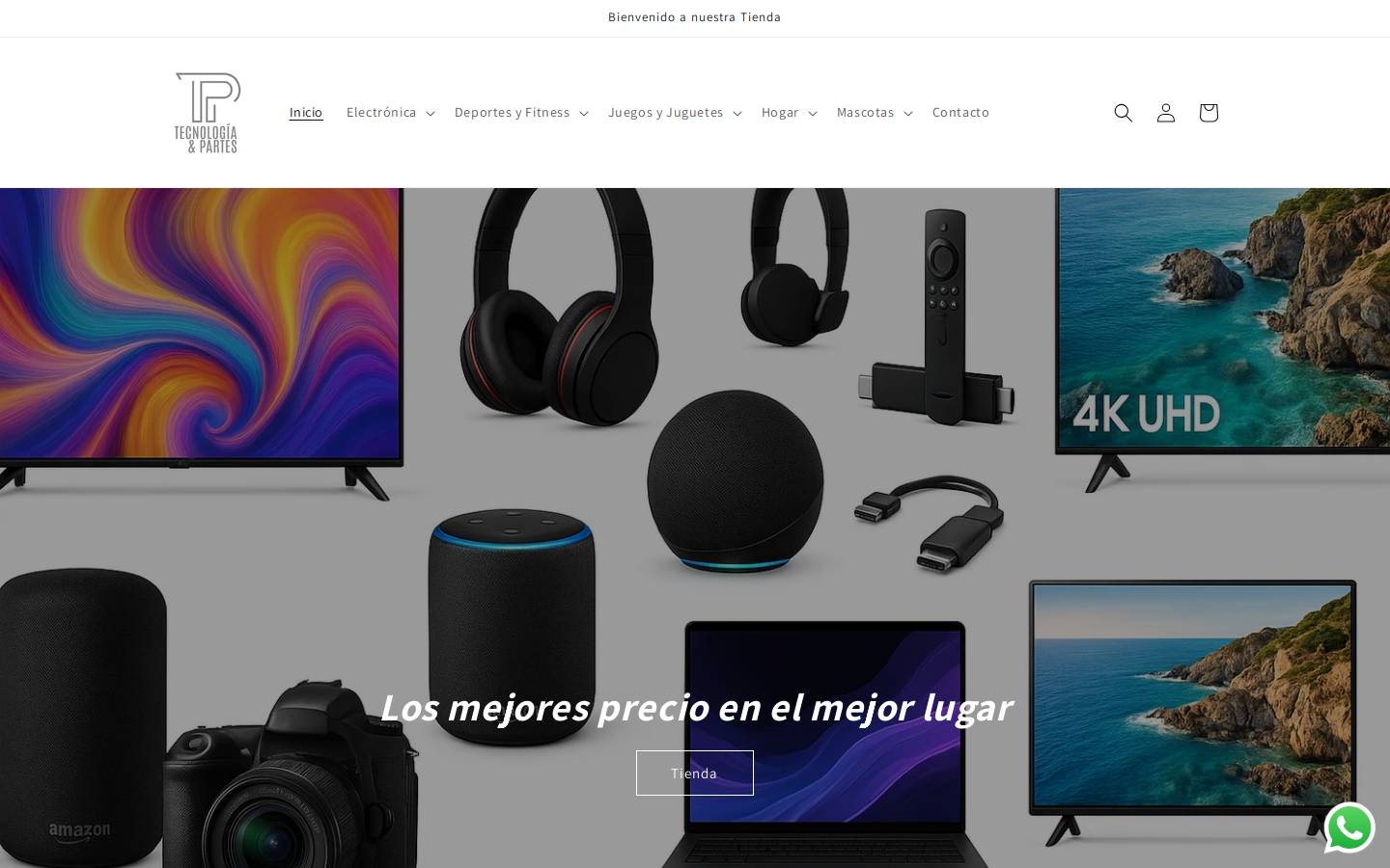 tecnologiaypartes.com homepage screenshot