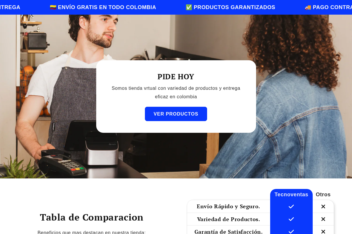 Tecnoventas homepage screenshot