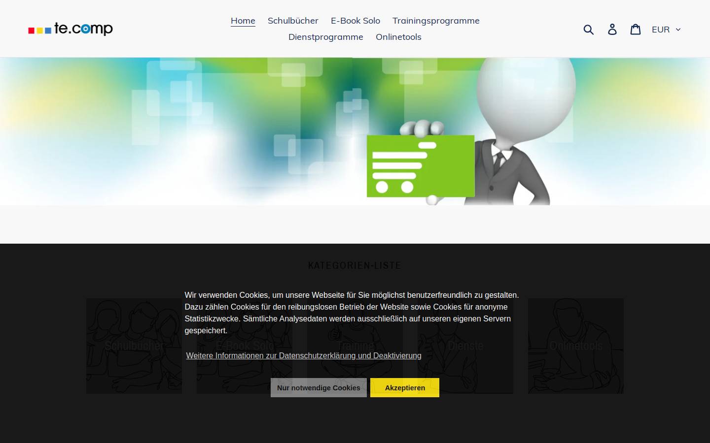 tecomp.shop homepage screenshot