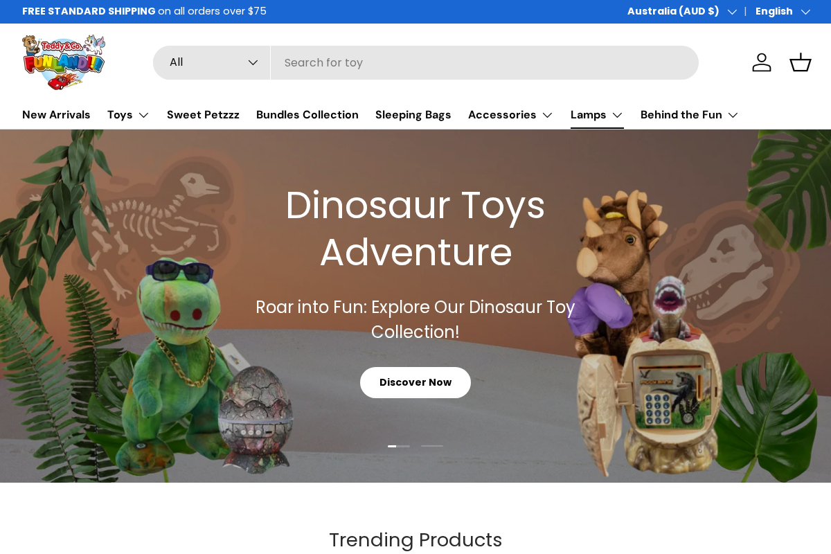 teddycofunland.com.au homepage screenshot