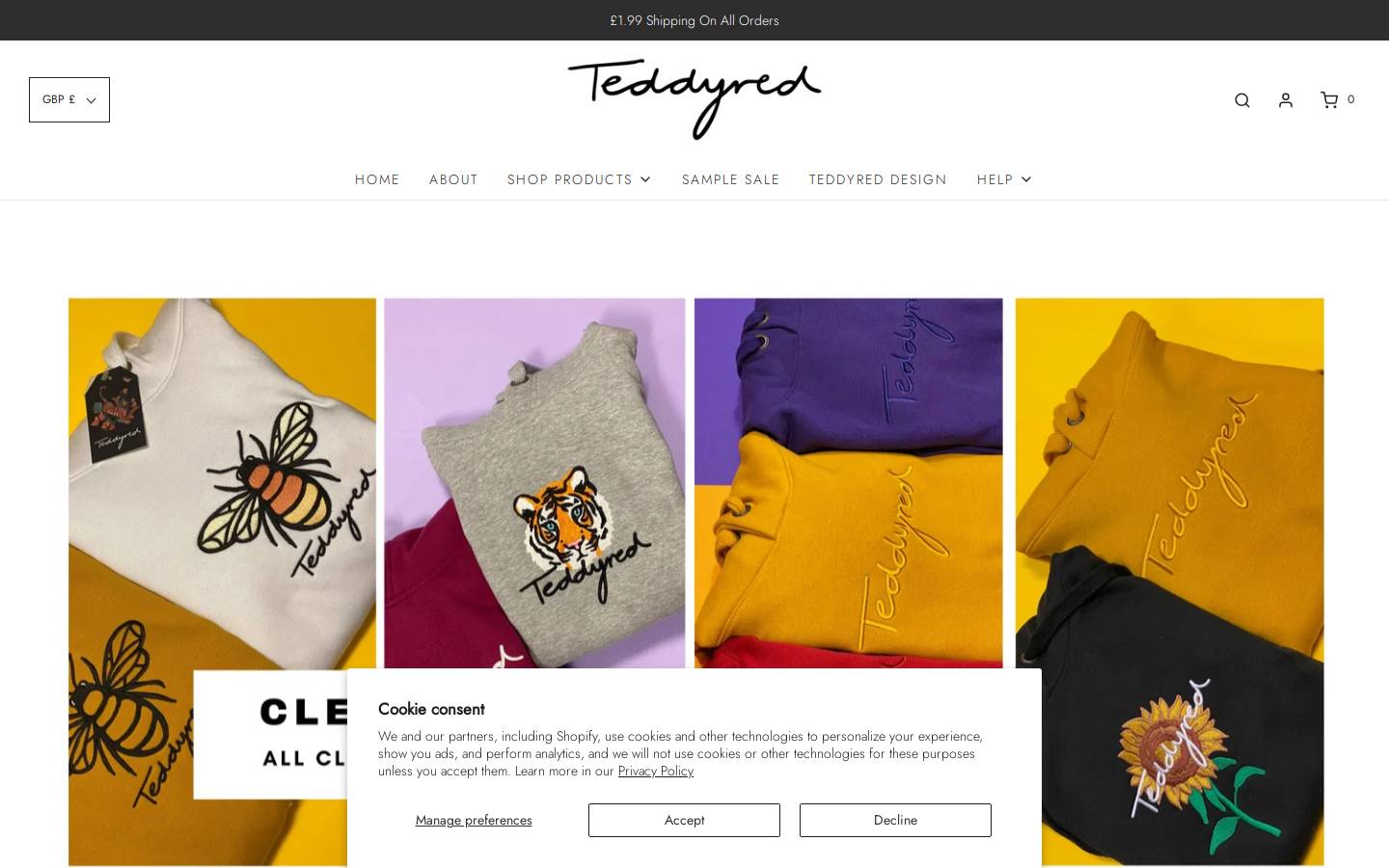 teddyred.com homepage screenshot