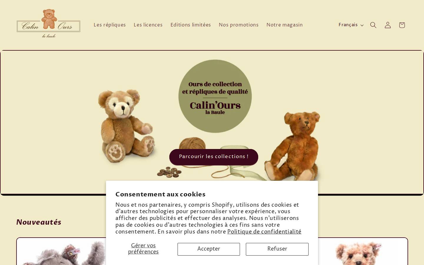 Teddysteiff homepage screenshot