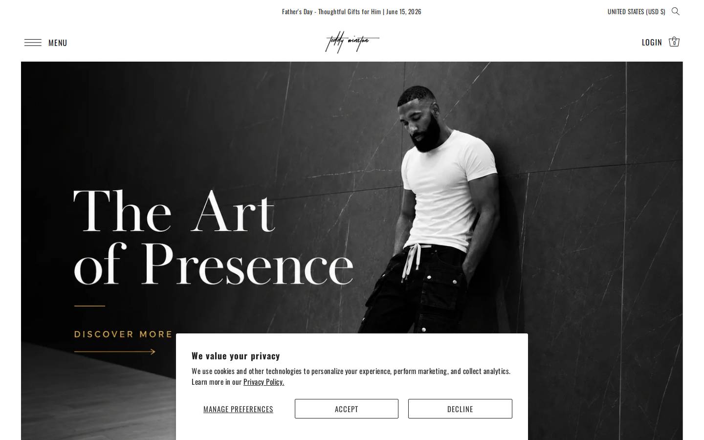 Teddywinston homepage screenshot