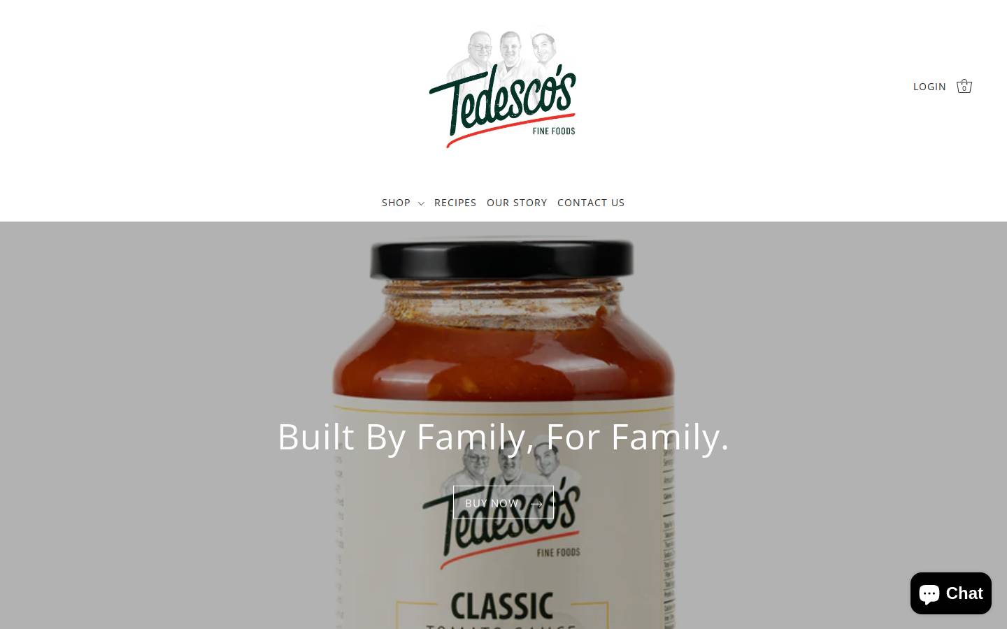tedescossauce.com homepage screenshot