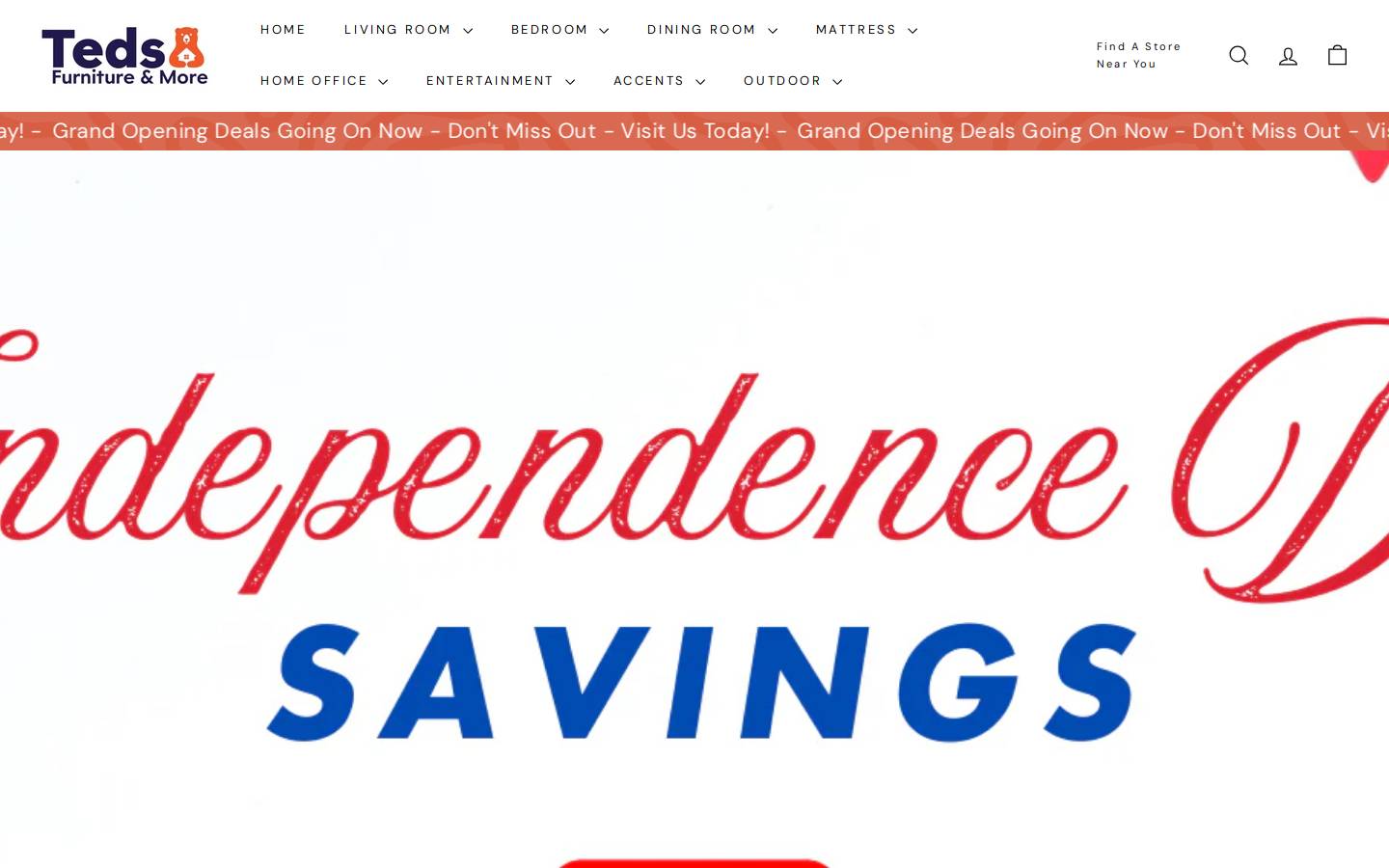tedsfurniture.com homepage screenshot