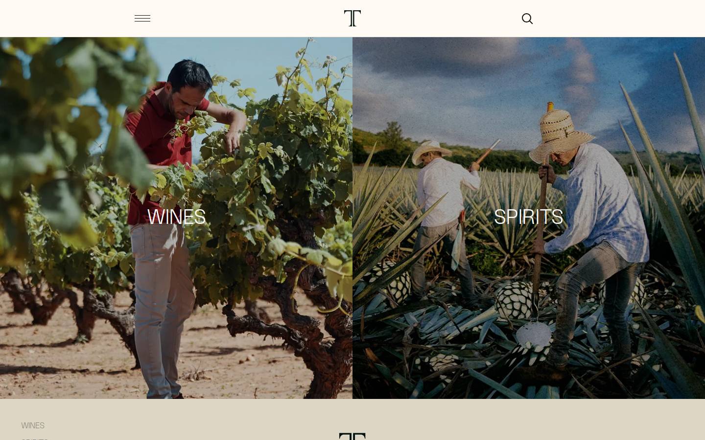 tedwardwines.com homepage screenshot