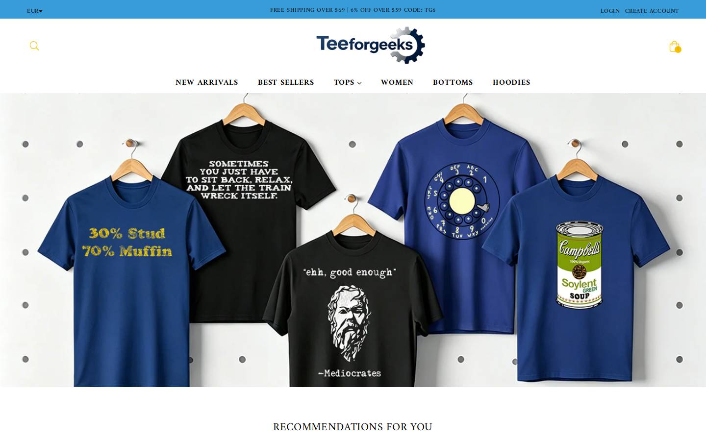 teeforgeeks.com homepage screenshot