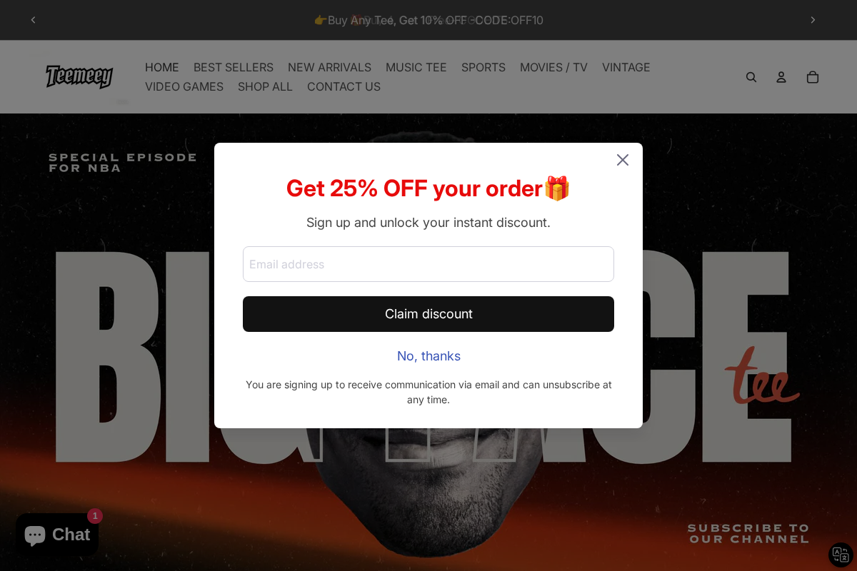 TeeMeey homepage screenshot