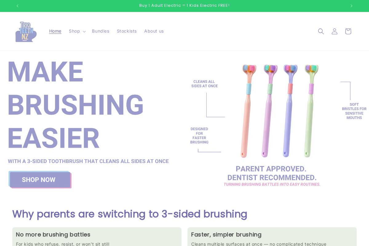 teenyteethnz.com homepage screenshot