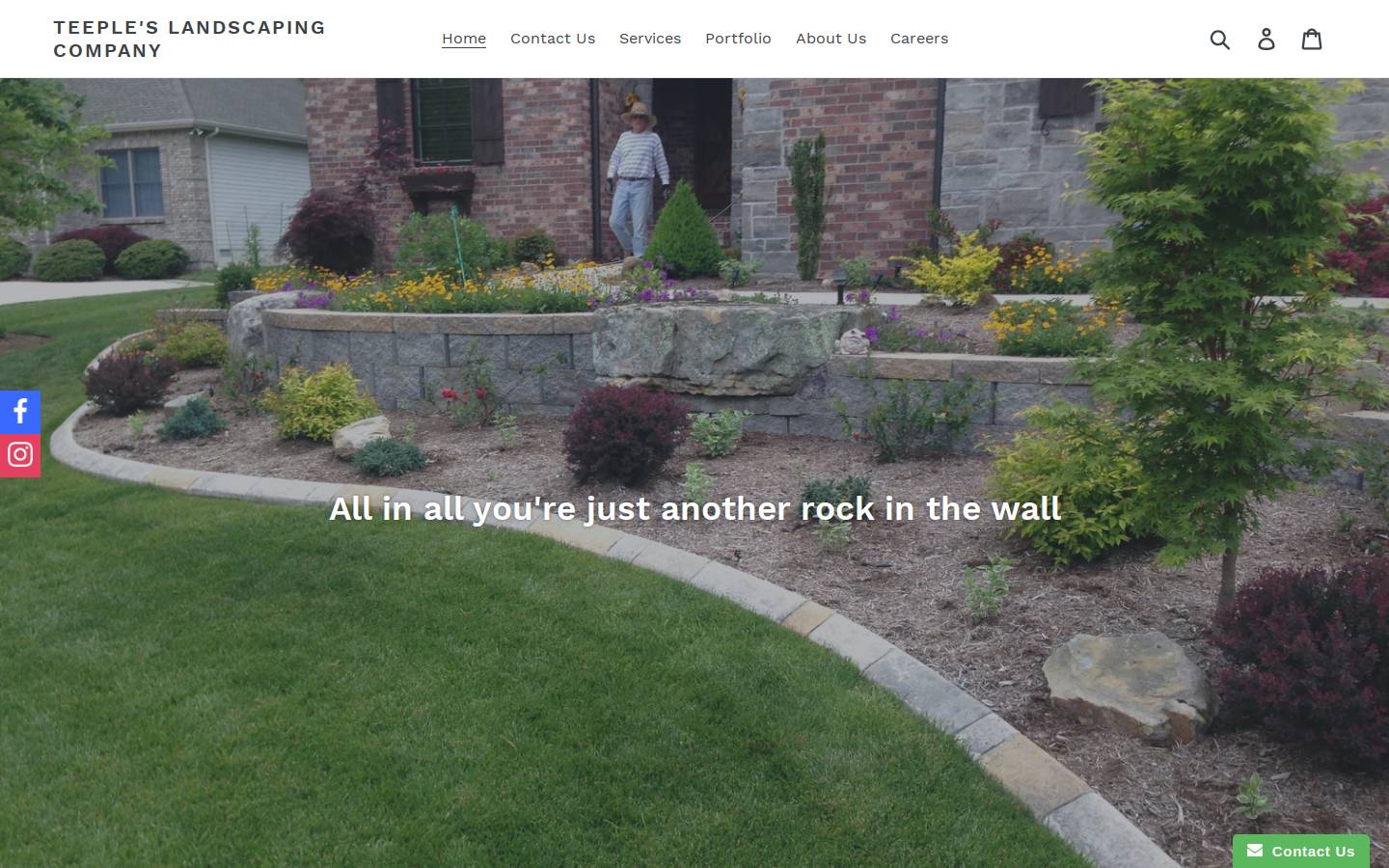 teepleslandscapingcompany.com homepage screenshot
